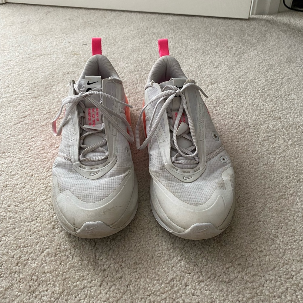 Pink and orange Nike air max up